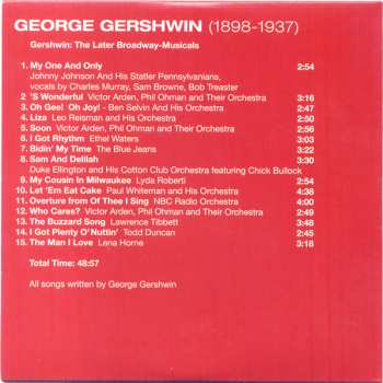 10CD/Set di cofanetti George Gershwin: 1898-1937