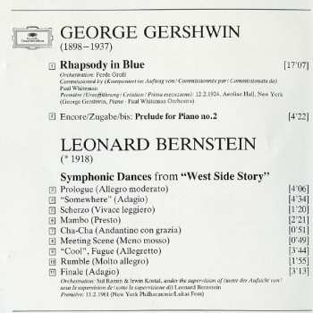 CD Leonard Bernstein: Rhapsody In Blue · West Side Story: Symphonic Dances