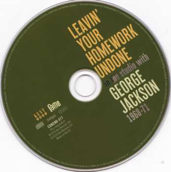 CD George Jackson: Leavin' Your Homework Undone • In The Studio With George Jackson 1968-71
