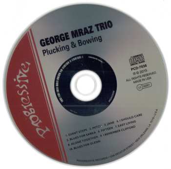 CD George Mraz Trio: Plucking And Bowing