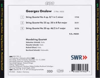 CD George Onslow: String Quartets Vol.3
