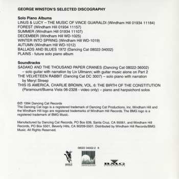 CD George Winston: Ballads And Blues 1972 (The Early Recordings Piano Solos)