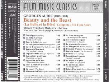 CD Georges Auric: Beauty and the Beast (La Belle Et La Bête) Complete 1946 Film Score