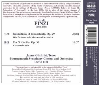 CD David Hill: Intimations of Immortality/For St Cecilia