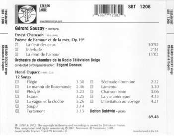 CD Ernest Chausson: Chausson  Duparc