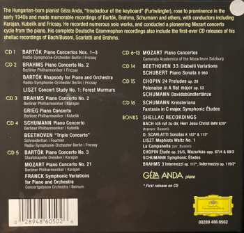 17CD/Set di cofanetti Géza Anda: Complete Deutsche Grammophon Recordings LTD
