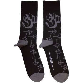 Merce Ghost: Ghost Unisex Ankle Socks: Symbol Pattern (black) (uk Size 4 - 7) 36 - 40