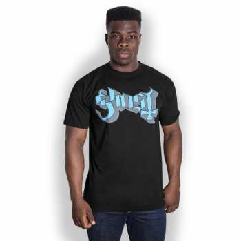 Merch Ghost: Maglietta Blue/grey Keyline Logo Ghost 