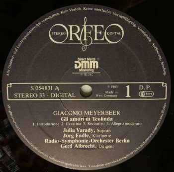 LP Radio-Symphonie-Orchester Berlin: Gli Amori Di Teolinda = Teolindens Liebschaften = The Amours Of Teolinda = Les Amours De Teolinda