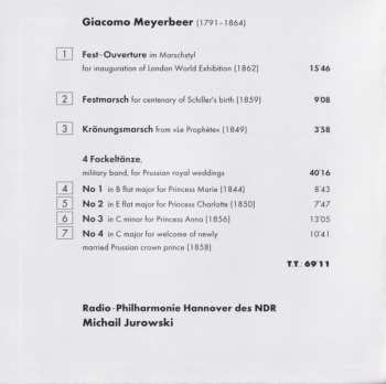 CD Giacomo Meyerbeer: Music For Festive Occasions (Fackeltänze ∙ Festouvertüre ∙ Festmarsch)