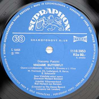 3LP/Set di cofanetti Giacomo Puccini: Madame Butterfly