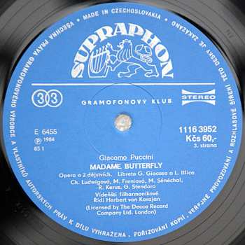 3LP/Set di cofanetti Giacomo Puccini: Madame Butterfly