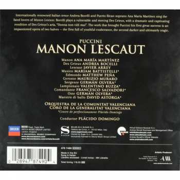 2CD Giacomo Puccini: Manon Lescaut
