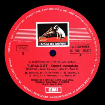3LP/Set di cofanetti Giacomo Puccini: Turandot