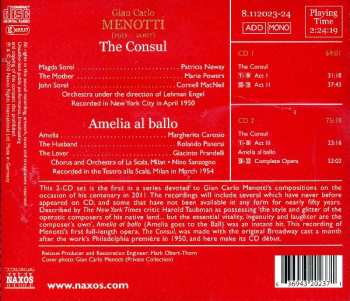 2CD Orchestra Del Teatro Alla Scala: The Consul / Amelia Al Ballo