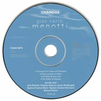CD Richard Hickox: Violin Concerto • The Death Of Orpheus
