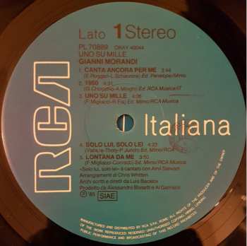 LP Gianni Morandi: Uno Su Mille