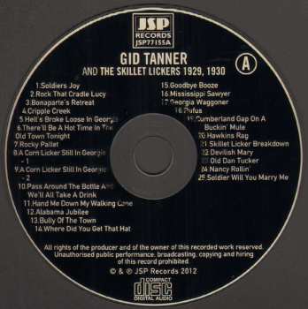 4CD/Set di cofanetti Gid Tanner & His Skillet Lickers: Gid Tanner And The Skillet Lickers
