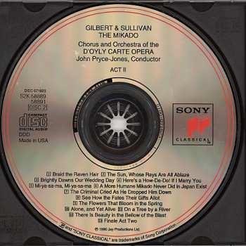 2CD/Set di cofanetti Gilbert & Sullivan: The Mikado