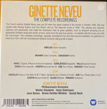 4CD/Set di cofanetti Ginette Neveu: The Complete Recordings