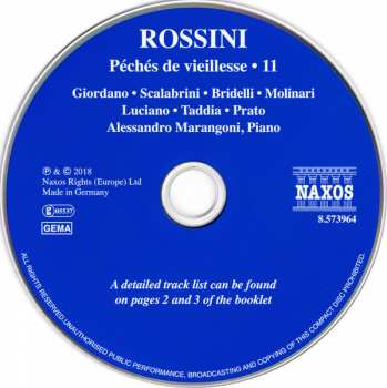 CD Gioacchino Rossini: Complete Piano Music • 11