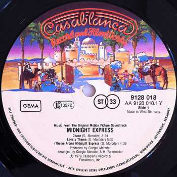 LP Giorgio Moroder: Midnight Express (Music From The Original Motion Picture Soundtrack)