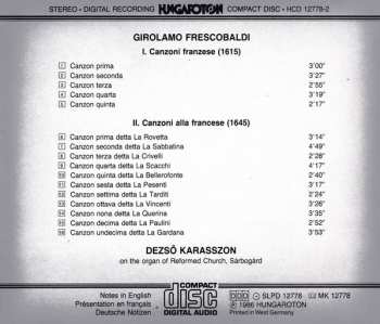 CD Girolamo Frescobaldi: Canzoni Alla Francese - 1615 & 1645