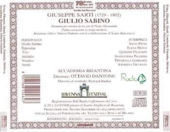 2CD/Set di cofanetti Sonia Prina: Giulio Sabino