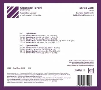 2CD Giuseppe Tartini: Suonate A Violino E Violoncello O Cimbalo 