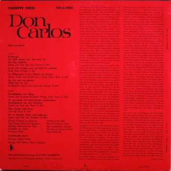 LP Giuseppe Verdi: Don Carlos (Opernquerschnitt)