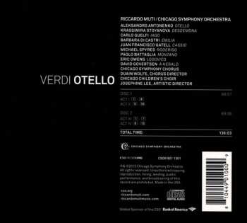 2CD/Set di cofanetti Giuseppe Verdi: Otello