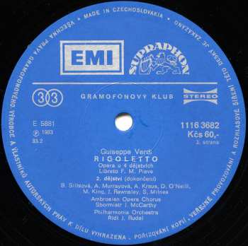 3LP/Set di cofanetti Giuseppe Verdi: Rigoletto (3xLP + BOX + BOOKLET)