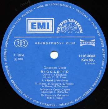 3LP/Set di cofanetti Giuseppe Verdi: Rigoletto (3xLP + BOX + BOOKLET)