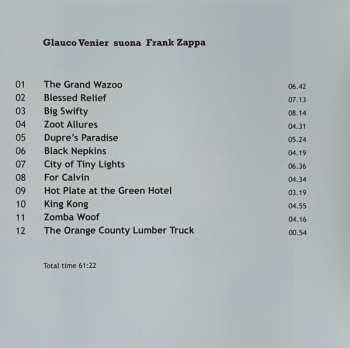 CD Glauco Venier: Glauco Venier Suona Frank Zappa