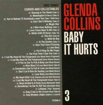 3CD/Set di cofanetti Glenda Collins: Baby It Hurts (The Holloway Road Sessions 1963-1966 Singles, Sessions, Outtakes, Demos And More)