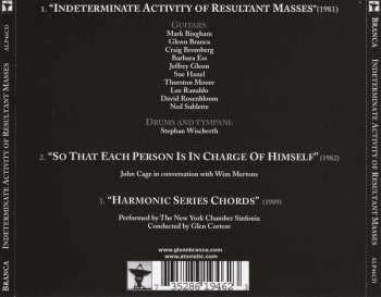 CD Glenn Branca: Indeterminate Activity Of Resultant Masses