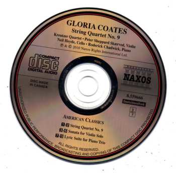 3CD/Set di cofanetti Gloria Coates: String Quartets 1-9