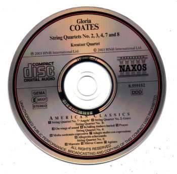 3CD/Set di cofanetti Gloria Coates: String Quartets 1-9