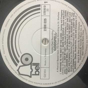 LP "Godspell" Original London Cast: Godspell. Original London Cast