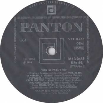 LP Czechoslovak Radio Dance Orchestra: Kde Se Pára Vaří