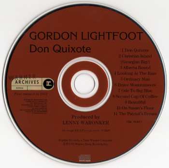 CD Gordon Lightfoot: Don Quixote