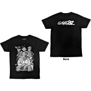 Merce Gorillaz: Gorillaz Unisex T-shirt: George Spray (back Print) (small) S