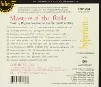 CD Gothic Voices: Masters Of The Rolls (Music By English Composers Of The Fourteenth Century)