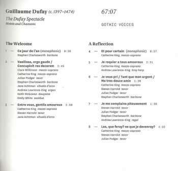 CD Gothic Voices: The Dufay Spectacle