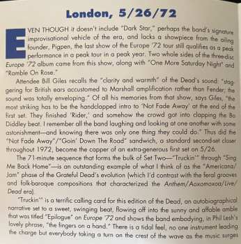 4CD The Grateful Dead: Lyceum Theatre London • England 5/26/72