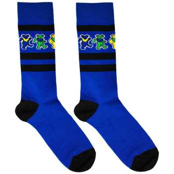 Merce Grateful Dead: Grateful Dead Unisex Ankle Socks: Dancing Bears Stripe (uk Size 6 - 11) UK Size 6 - 11