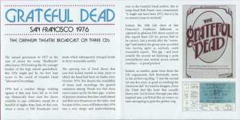 3CD The Grateful Dead: San Francisco 1976 (The Orpheum Theatre Broadcast On Three CDs)