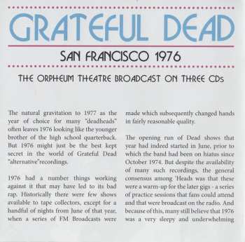 3CD The Grateful Dead: San Francisco 1976 (The Orpheum Theatre Broadcast On Three CDs)