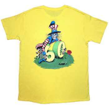 Merce Grateful Dead: Grateful Dead Unisex T-shirt: Rose Pose Yellow (back Print) (medium) M
