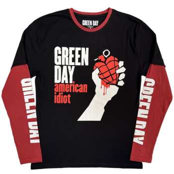 Merch Green Day: Layered Long Sleeve Maglietta American Idiot